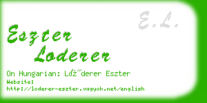 eszter loderer business card